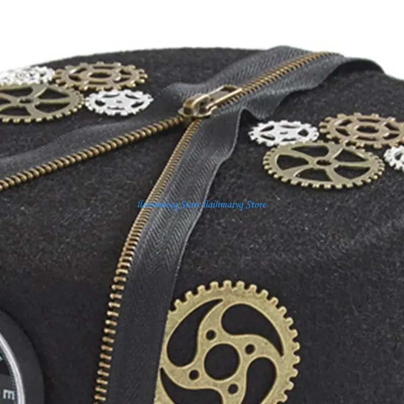 573B Steampunk Hat With Goggles Halloween Steampunk Top Hat Steampunk Time