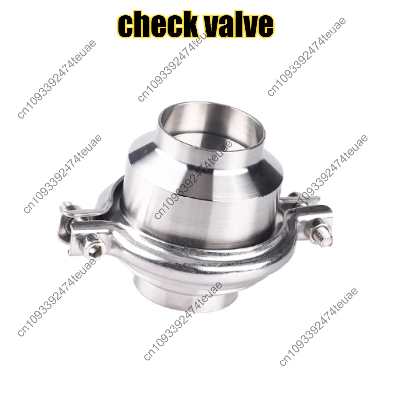 304 Stainless Steel Clamp Link Check Valve Non-Negative Pressure Welding Water Stop Anti-Backflow One-Way Valve Φ19 Φ25 Φ32 Φ38