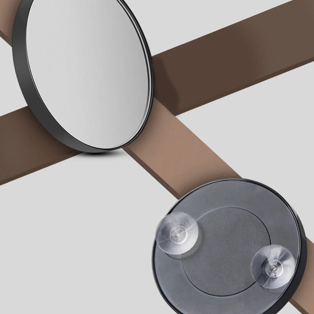 2 Stück 10-facher Lupenspiegel, kompakter kleiner runder Make-up-Spiegel, 8,8 cm Saugnäpfe, Badezimmer-Vergrößerungswerkzeug