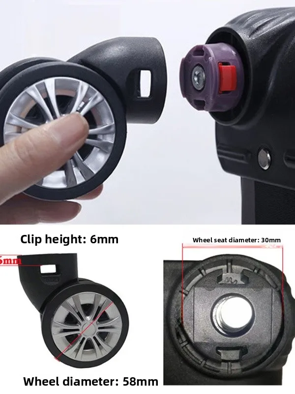 Detachable Universal Wheel Luggage Wheel Tool Box Makeup Case Roller No Disassembly Needed Single Wheel Slider Tool