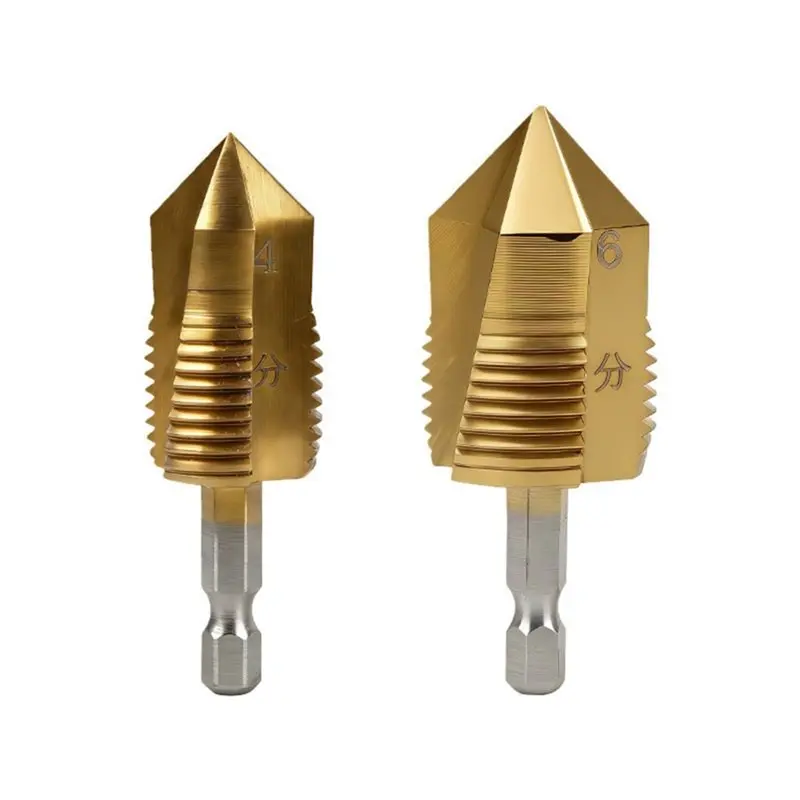 T21C Internal And External Pipe Threading Tool Kit, Electric Drill Compatible Thread Cutting Tool For PVC Plastic Pipes