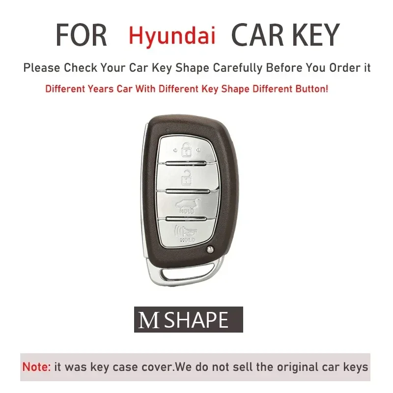 For Hyundai Avante Sonata 2015 2017 2018 I40 Tucson Santa Fe Elantra Azera 2018 Creta 4 Buttons Car Remote Key Case Cover