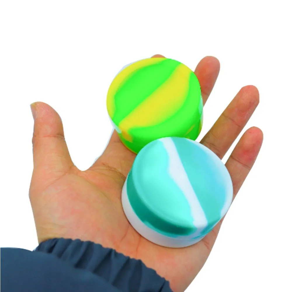 

1PCS 22ML Silicone Oil Wax Storage Container Non Stick Mixed Color Storage Tank Box-Random color