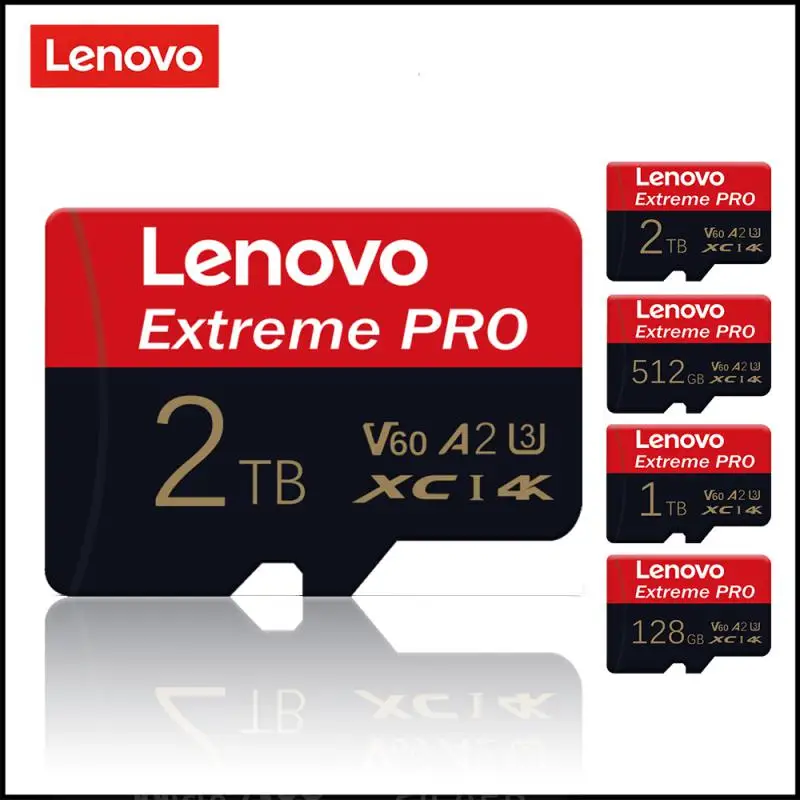 100% Original Lenovo Memory Card 128GB 64GB A2 Micro TF SD Card Class 10 UHS-1 TF Flash Card 256 512GB For Samrtphone Nintendo