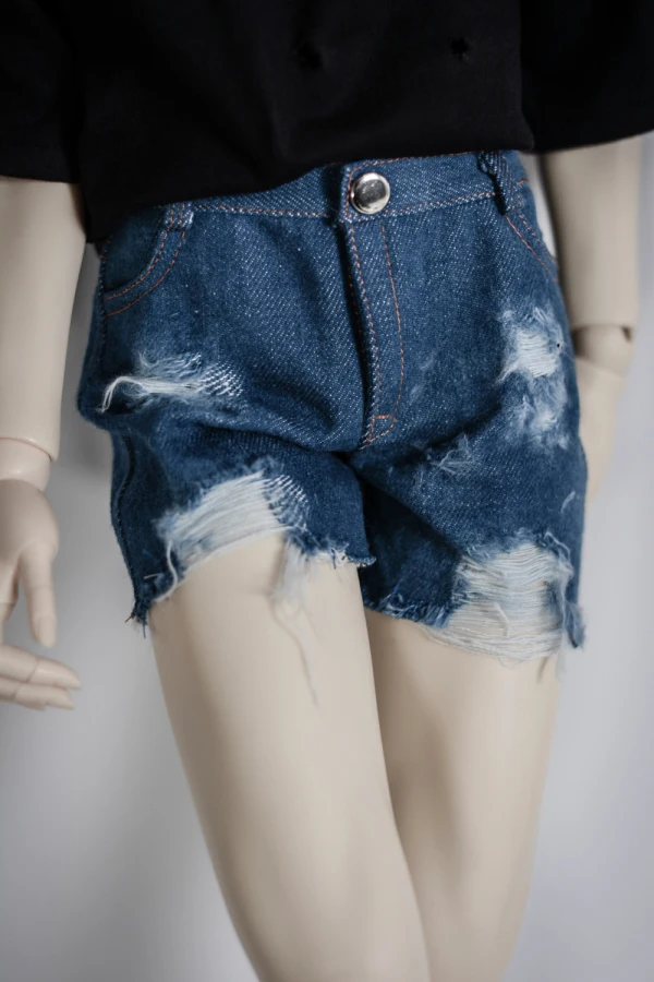 BJD Doll Pants Dark Blue Light Blue Worn Holes Denim Hot Pants Shorts For 1/3 1/4  BJD SD DD MSD MDD SD17 POPO68 Uncle SSDF ID75