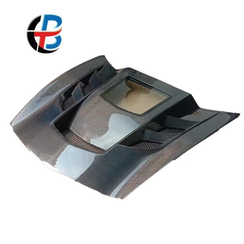 

Высококачественный капот двигателя из углеродного волокна BTC, прозрачное стекло, стиль для Chevrolet Corvette C7-новое состояние