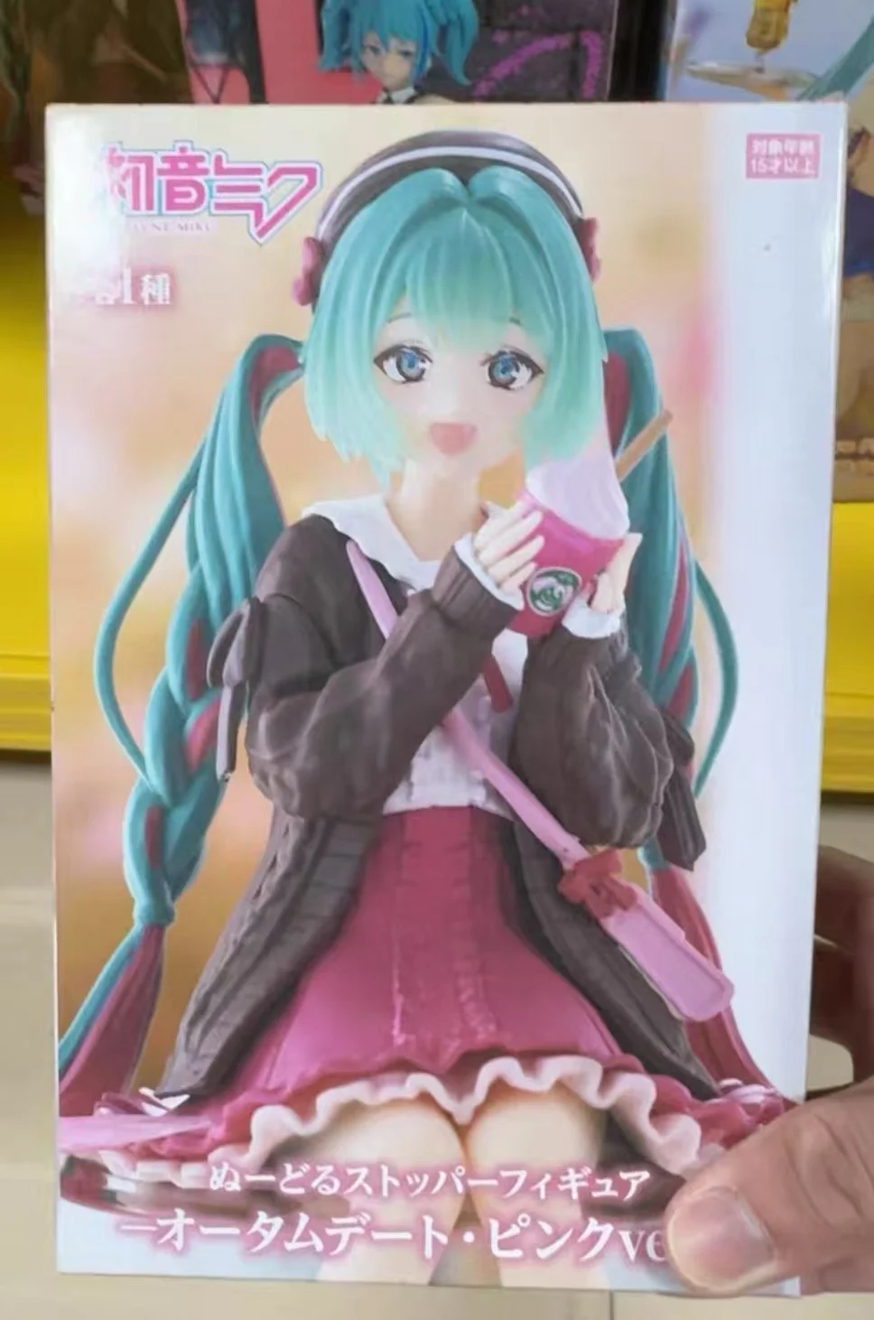 フリュー-オリジナル-純正-ピアプロキャラクターズ-ボーカロイド-初音ミク-秋デート-ピンクver-14cm-ヌードルストッパー-アニメ-フィギュア-モデル-おもちゃ