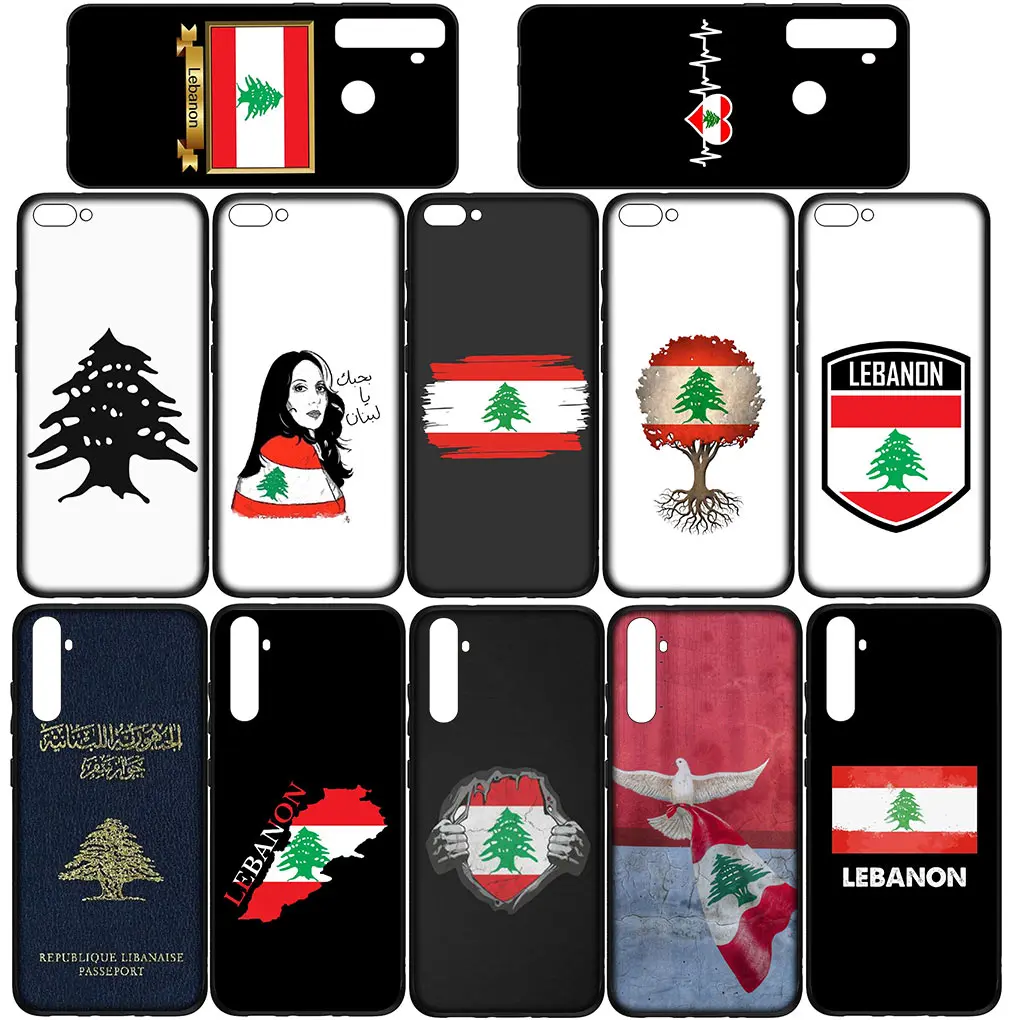 Lebanon Flag Emblems Phone Cover Case for Samsung Galaxy S23 S22 S21 S20 Fe Ultra S8 Plus M21 + Funda Coque Soft Casing