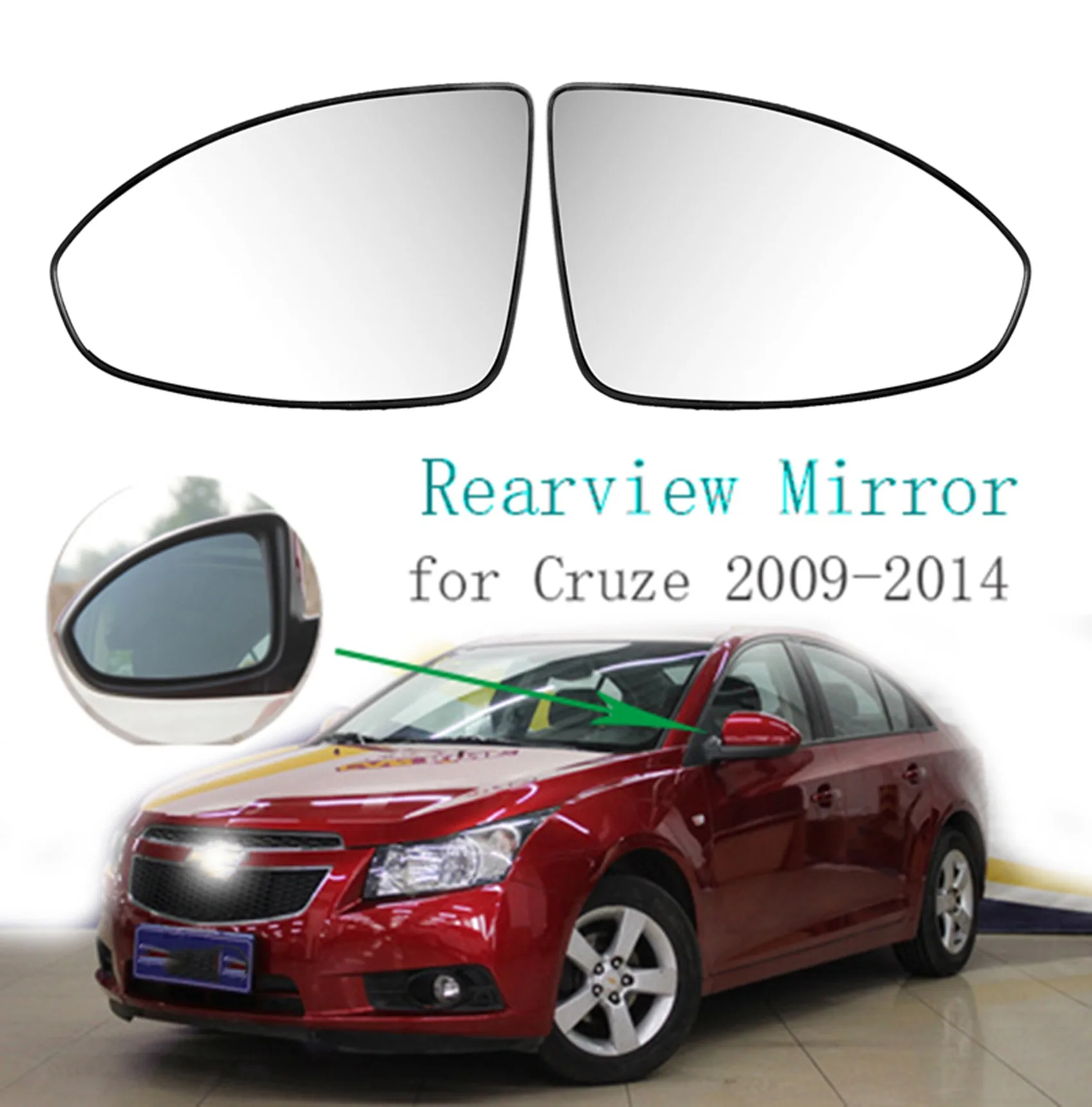 Car Electric Power Heated Rearview Mirror Door Wing Lens Mirror Glass for 2009-2014 95215096 95215095