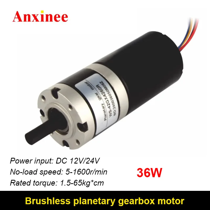 WS42GX4260R Planetary Deceleration Brushless Dc Motor 5-1600RPM High Torque With PWM Speed Regulation