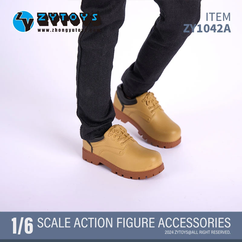 

ZY1042 1/6 Scale Male Shoes Work Boots Black Brown For 12inch Action Figure Men Body Soldier Accessories Fashion Toys In Stock