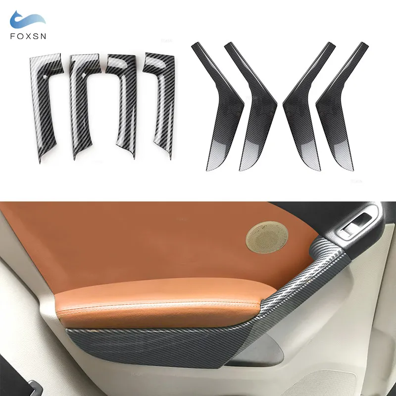 

For VW Golf 6 MK6 2010 2011 2012 2013 ABS Carbon Fiber Pattern Car Accessories 8pcs Door Armrest Panel Handle Strips Cover Trim