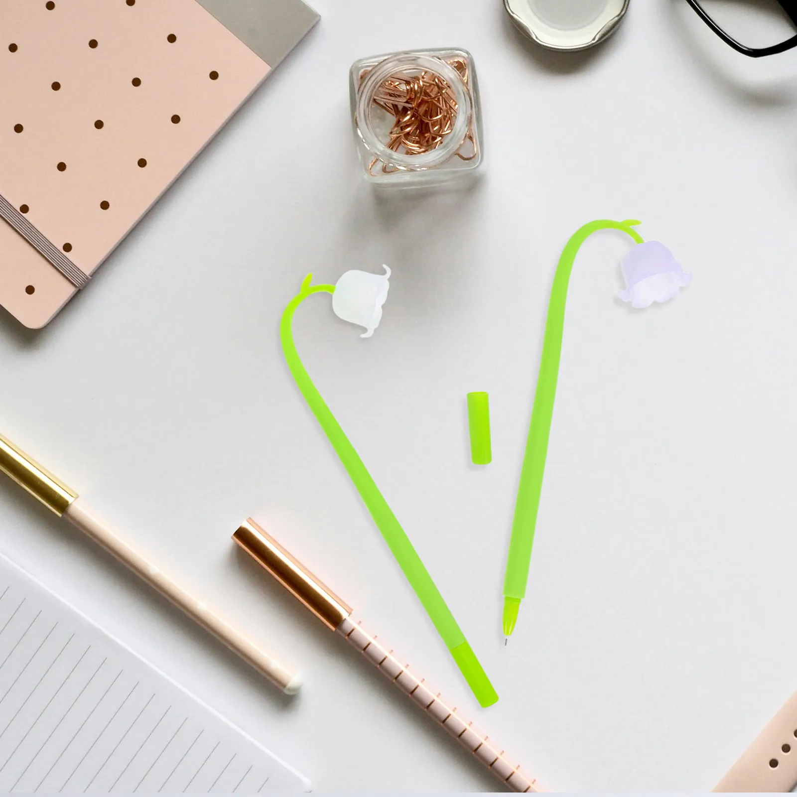 

10Pcs Lily of Neutral Pens Multipurpose Gel Pens for Students Office Note Taking Graduation Gifts Ergonomic Cute
