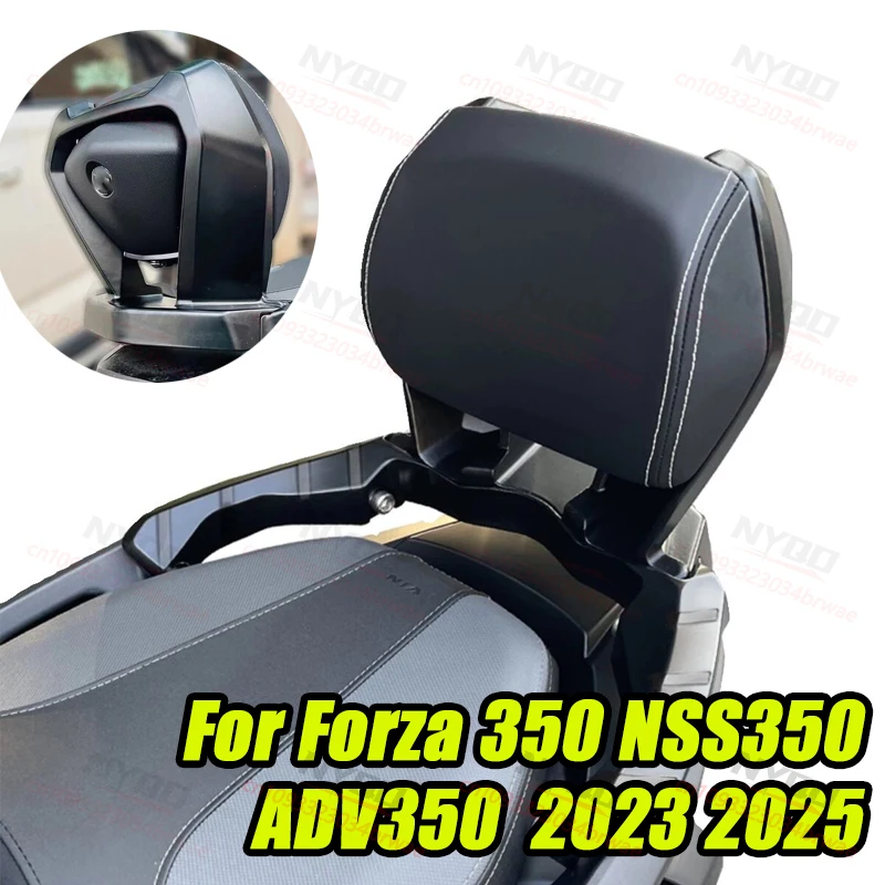 

Motorcycle Aluminum Alloy Back Shelf Backrest Cushion Waist Armrest Modification for Forza 350 NSS350 ADV350 2023 2025