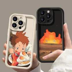 M-Moving Phone Case For Xiaomi Redmi 9A 9C 10 10C 12 12C K30 K40 K50 Note 10 11 12 13 Pro 5G H-Howl's Cover
