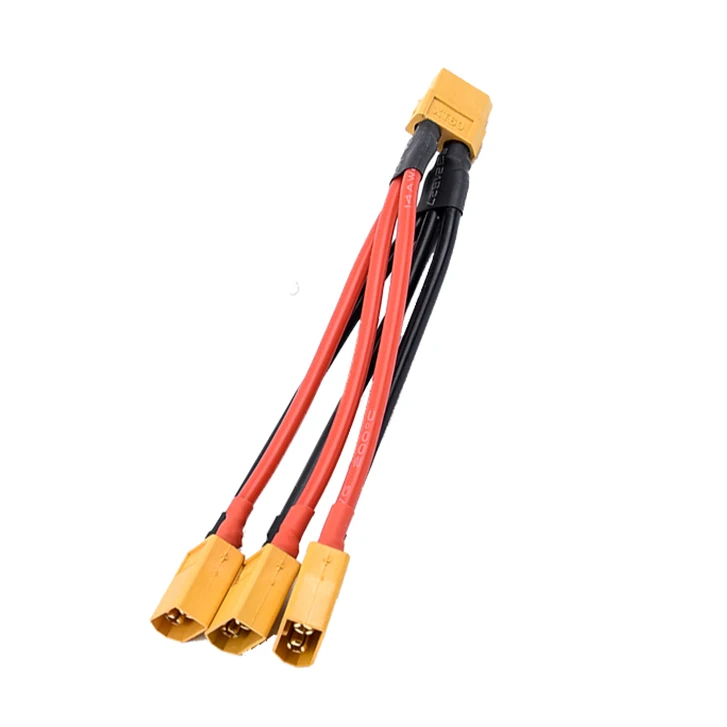 Adaptador Divisor En Y XT60 – Cable Paralelo De 10 Cm Con 14 AWG, 1 Conector Macho A 2 Hembras, Para Baterías RC, Drones Y Cargadores