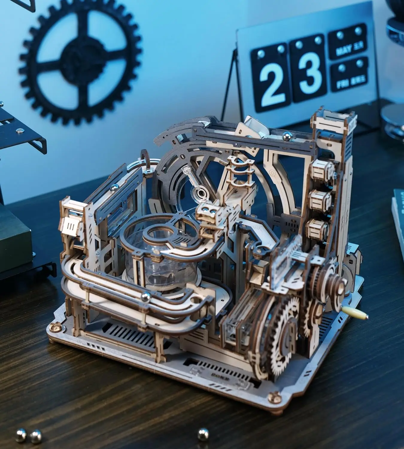 3D Wooden Marble Run Spaceport Model Kit 2