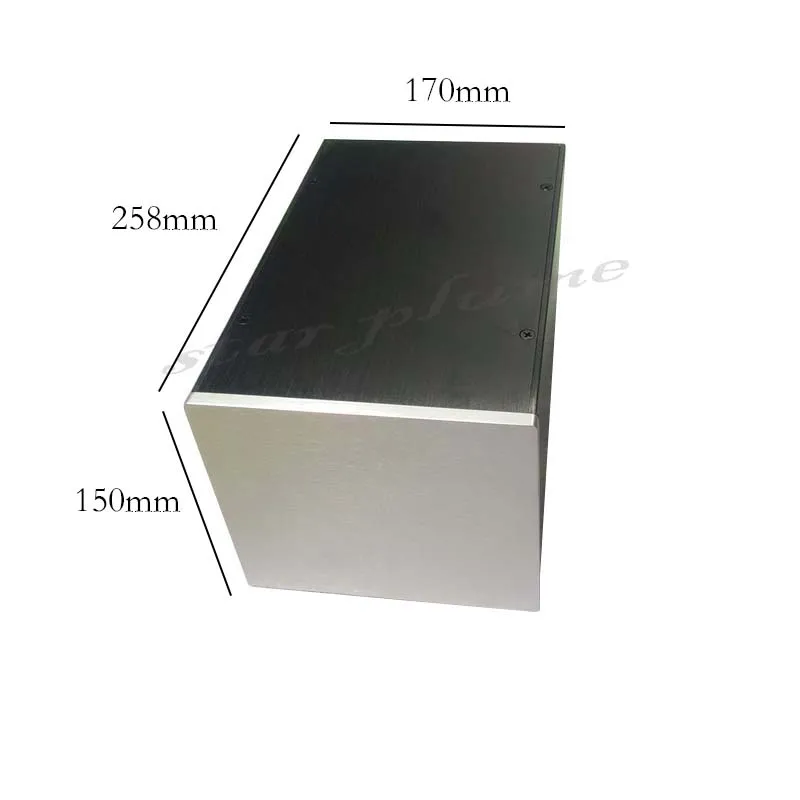 Todo o Chassis De Amplificador De Potência De Alumínio Shell, Caso De Gabinete DIY, 170x150x258mm, 1715A