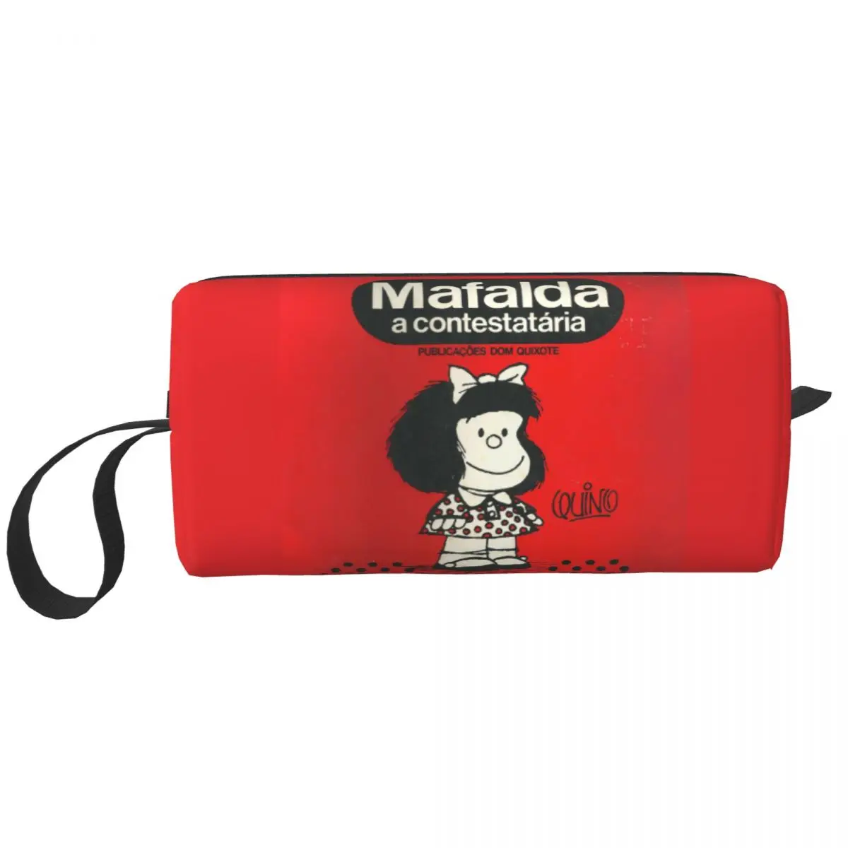 Viagem Personalizada Mafalda Saco De Higiene Pessoal, Bonito Quino Comic Manga Organizador De Maquiagem Cosméticos, Mulheres Beleza Armazenamento Dopp Kit Caso