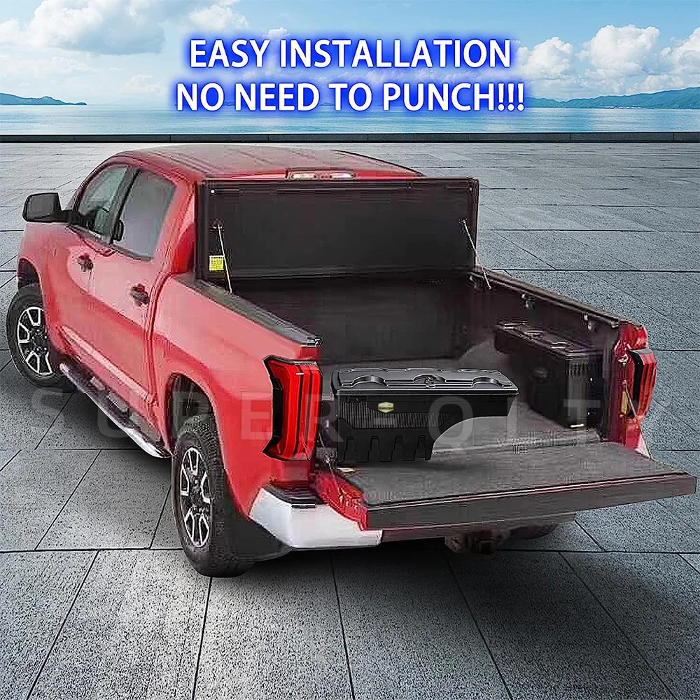 Truck Storage Box Pickup Toolbox With Lock For Toyota Tacoma 2005/Tundra 2007-2020 Nissan Frontier 2005-2019/Titan Storage Box