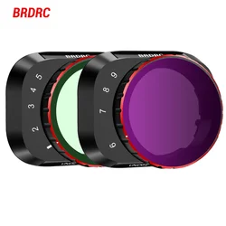 BRDRC VND Lens Filters for DJI Mini 4 Pro Drone VND4-32/64-512 Adjustable Optical Glass Variable ND Filters for Camera Accessory