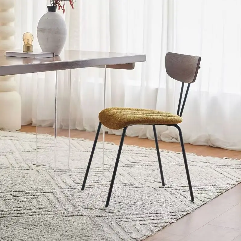 Home dining room backrest cushioned chair, casual stool