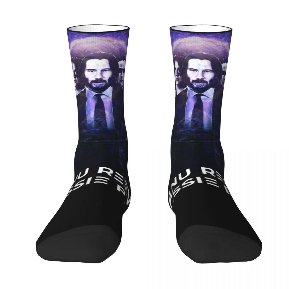 Keanu Reeves Unisex Meias, Quente 3D Print, Happy Street Style, Crazy Sock