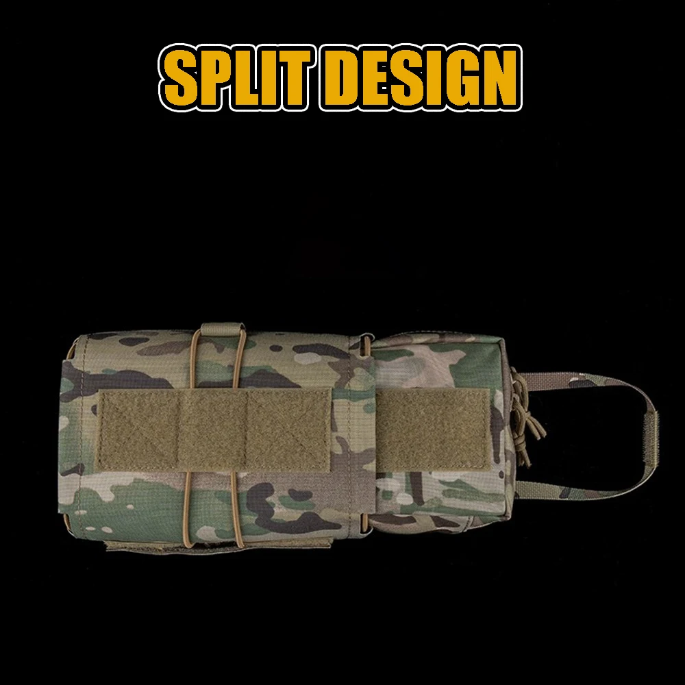 2-in-1Molle Rapid/Quick Deploy First Aid Kit Pack Two-Piece System IFAK Pouch Horizontal Pull Med Kit Compact Trauma Kit Bag