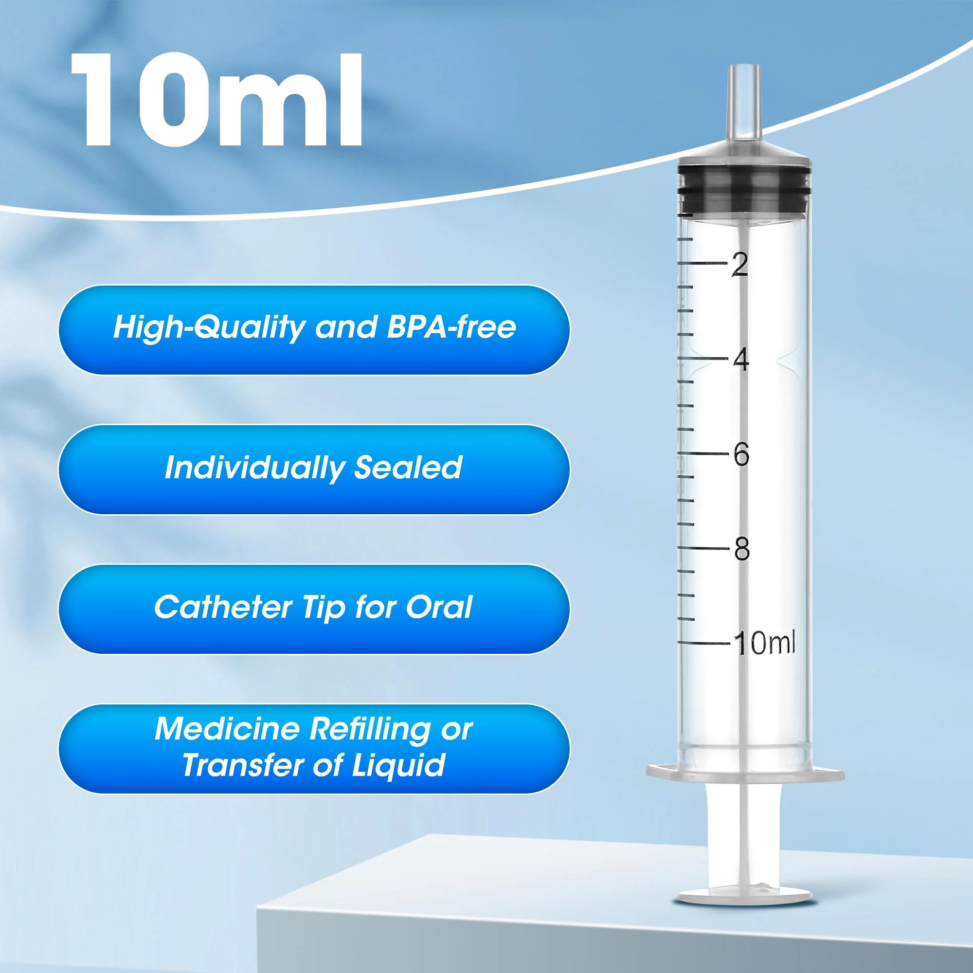 10ml Plastic Syringes Without Needle Glue Nutrient Wrapped Animal Pet Feeding Tools Measuring Industrial Veterinary DIY Tools