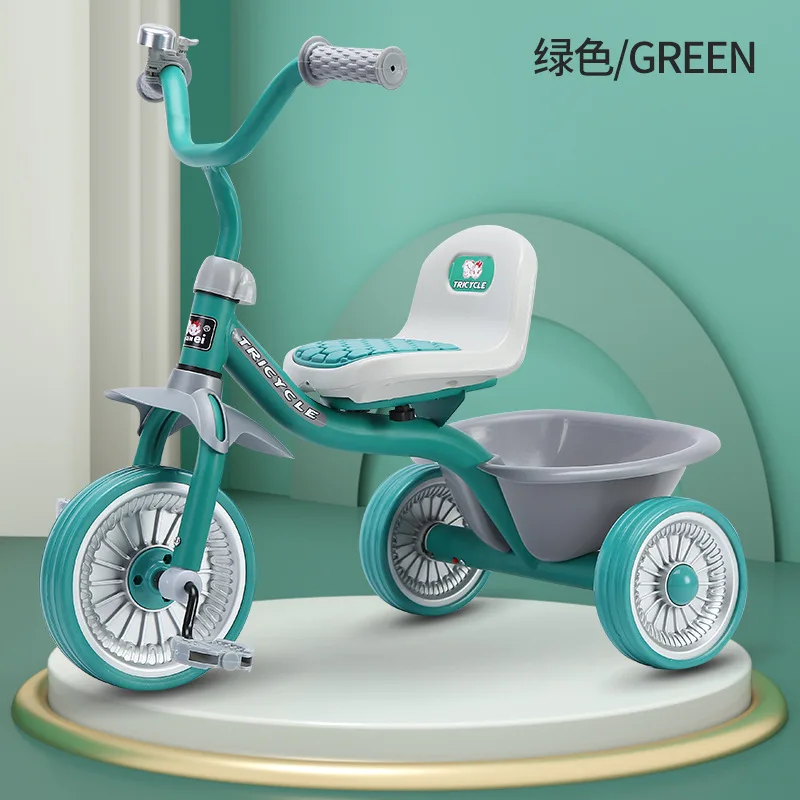 Simple Kids Tricycle 1-6 Years Old Boys & Girls Pedal Car with Basket Anti-Rolling Safety Footrest Ride-On Toy for Toddlers - view 6
