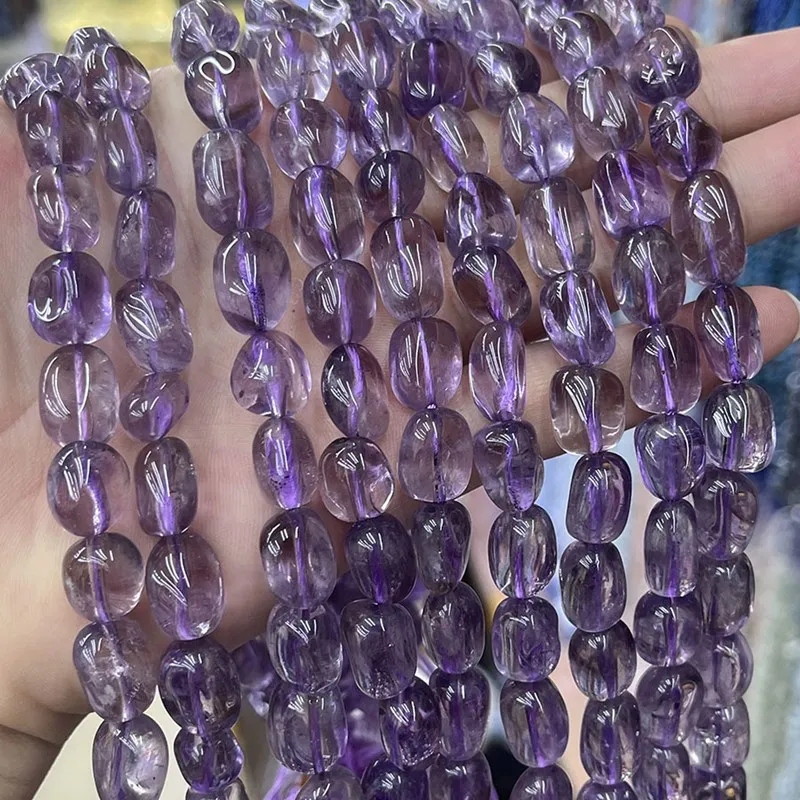 Amethyst baroque 10-14mm nature  for DIY making jewelry necklace 38cm FPPJ wholesale loose beads