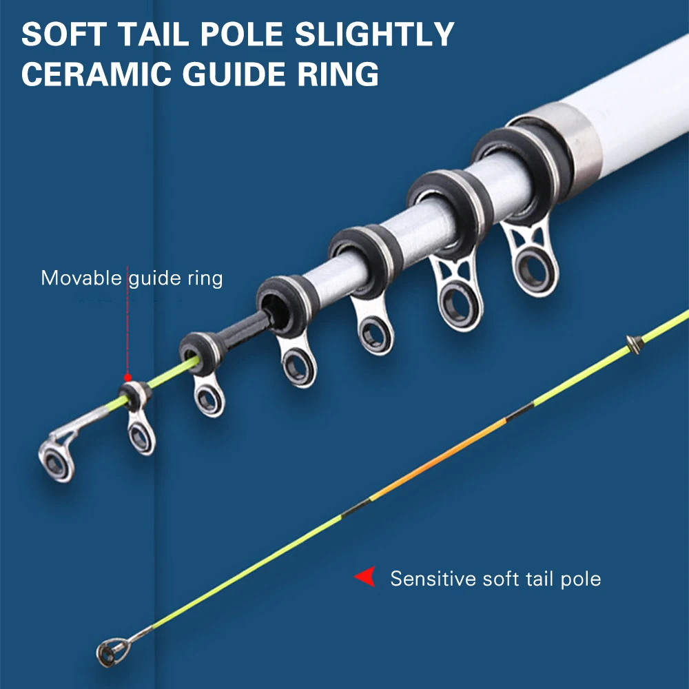 Portable Lightweight Fishing Gear Telescopic Fishing Rod  Extendable Fishing Tools