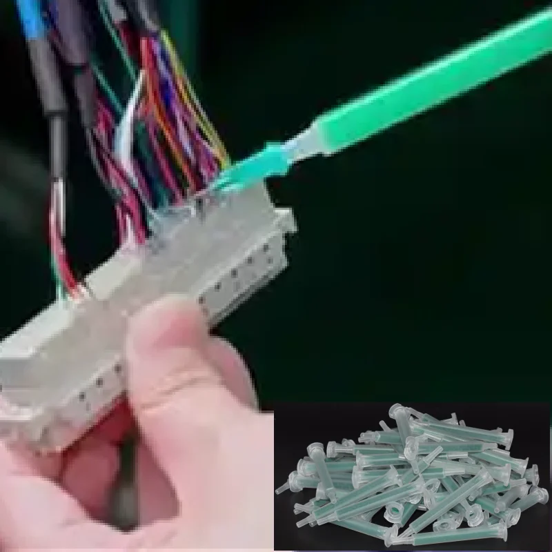 

500pcs Mixing Nozzle Resin AB Glue Static Mixer 83mm Mixing Tube Syringe Set for Two Component Liquid Mixing Machine AB Glue Gun