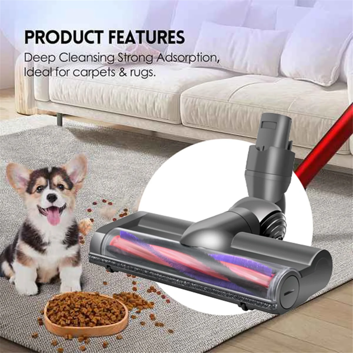 N89R Turbine Brush for Dyson V6 DC58 DC59 DC62 DC72 Motor Brush High Torque Vacuum Cleaner Direct Drive Electric Head