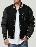 Chaqueta con estampado de sueños en Nueva York, Jersey de béisbol de Hip Hop a la moda para hombre, abrigo de lana holgado suave, Top básico callejero Unisex