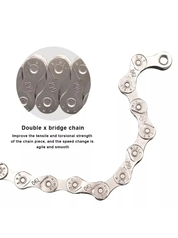 AliExpress Wholesale Bicycle Chain 116L 8 9 10 11 12 Speed Silver Ultralight Mountain Road Bike Chain For 24/27/30 Variable Speed Chain