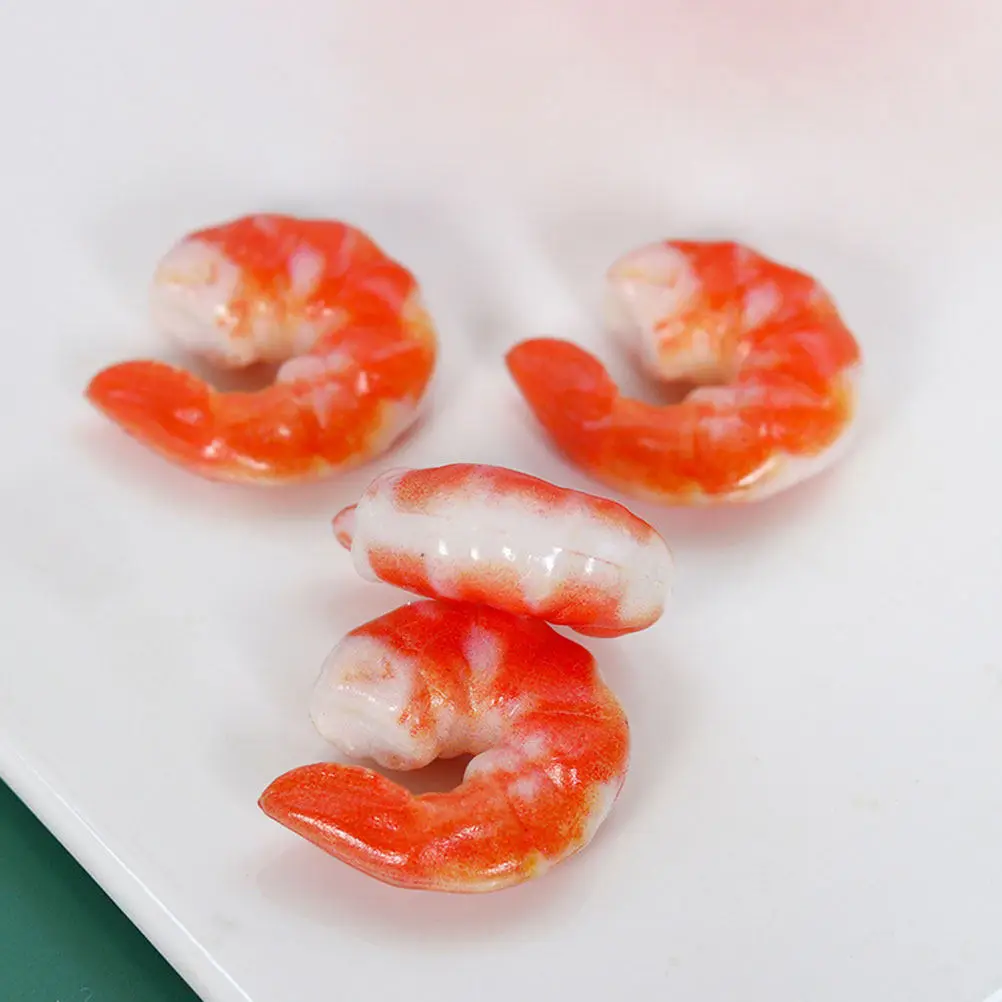 

6Pcs Fake Food Shrimp Models Educational Cognitive Tool for Kids Adults Imaginative Play Marine Life Decoration Park School Home