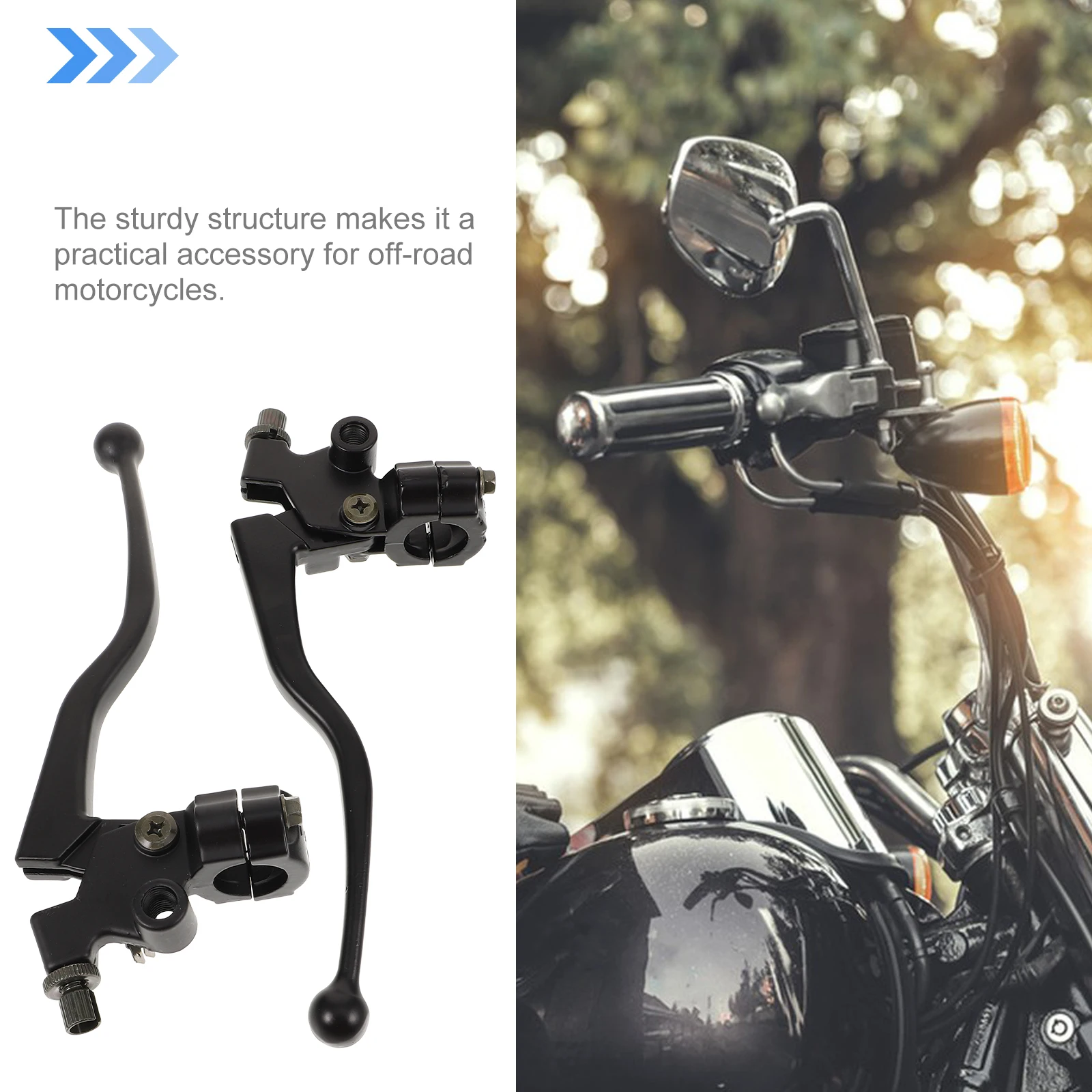 

1 Set Motorcycle Brake Lever Handle Replacement Handlebar Clutch Brake Lever Durable Easy Installation Compatible With Various