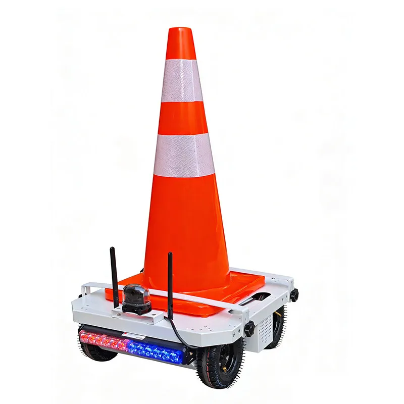 

Image transmission intelligent safety cone robot remote control trolley mobile reflective road cone traffic robot