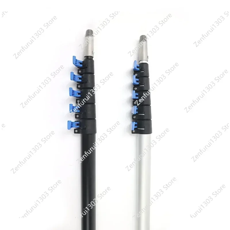 Durable Strong 12~30FT Telescopic Pole Aluminium Square with Spring Button Locking Mechanisms