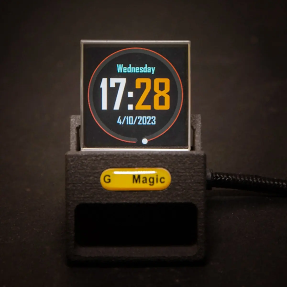 A32I Bitcoin Stock Ticker Monitor Weather Digital Display Clock GIF Picture Playback Built-in Gyro Sensor Clock White