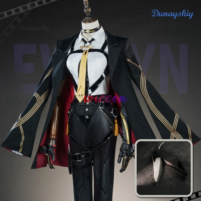 Evelyn Cosplay Game Zenless Zone Zero Cosplay Costume ZZZ Women Cape Costume Wig Evelyn Chevalier Cosplay Carnival Roleplay