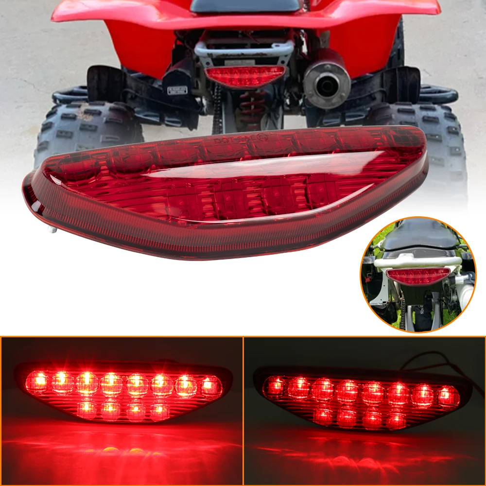 

ATV Red LED Tail Light Assembly for Honda TRX 450R, Rear Brake Stop Light Tail Lamp for Honda TRX 450 R ER 2006-2014
