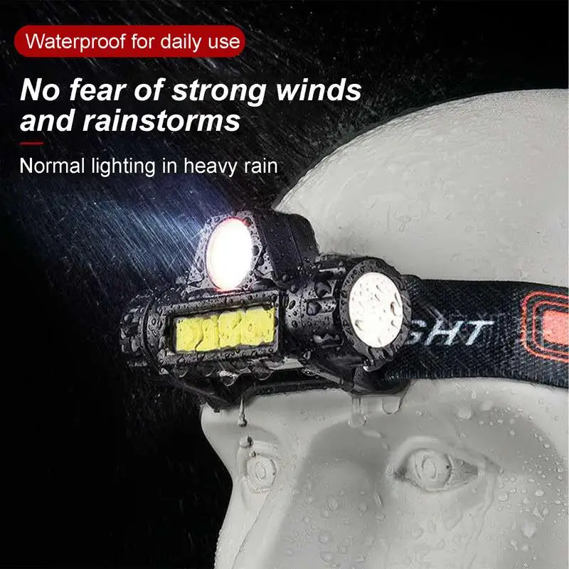 Head Lights For Forehead Running Headlamp LED Headlamp Rechargeable Head Flashlight For Adults Head Lamps With Magnetic Base For