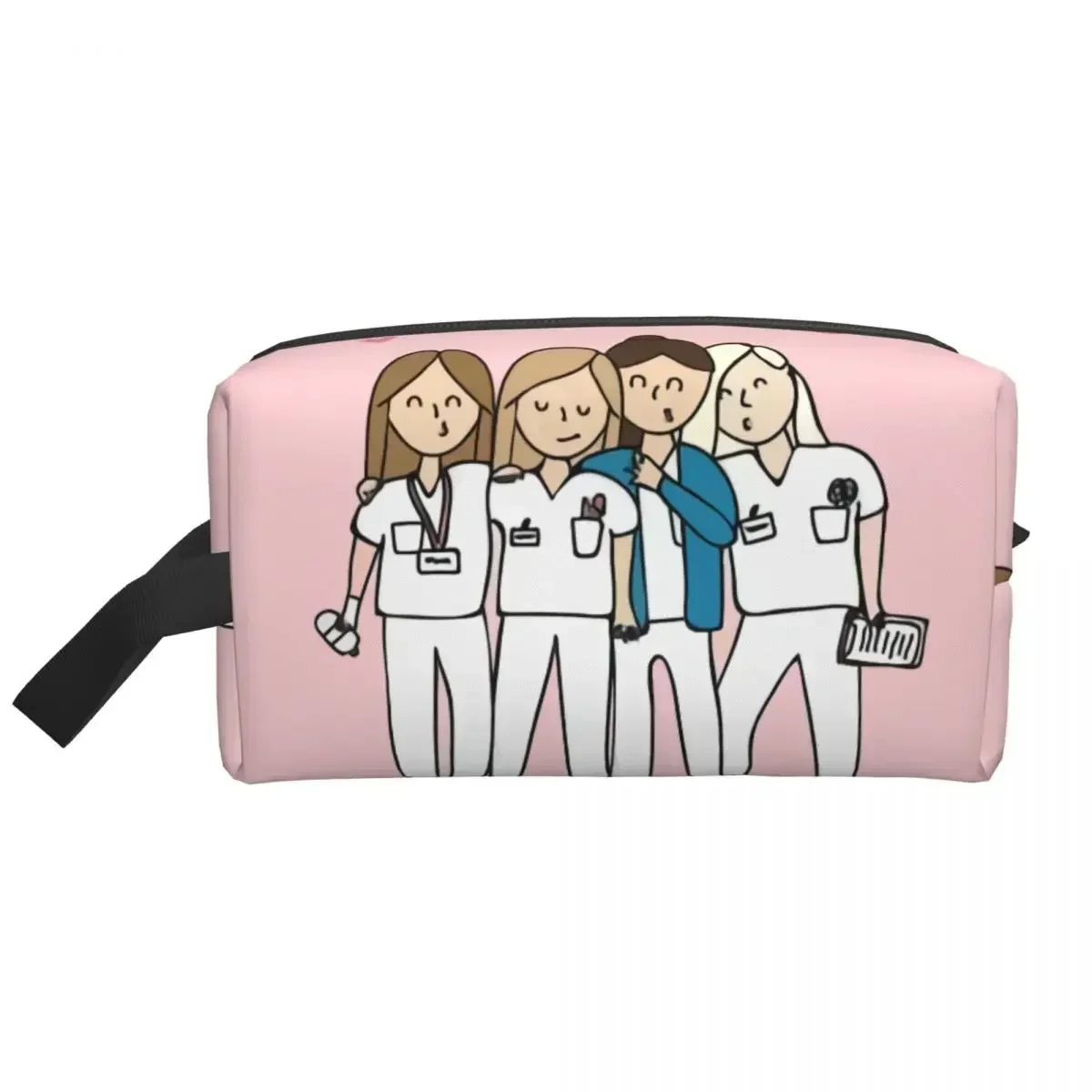 Enfermera En Apuros Doctor Nurse Medical Health Cosmetic Bag Women Kawaii Big Capacity Makeup Case Beauty Storage Toiletry Bags