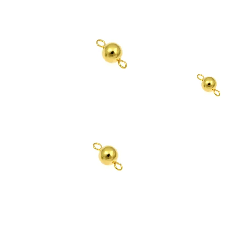 30pcs Stainless Steel Bracelet Connectors Beads Lot  3 4 5 6mm Gold Color Loose Spacer Beads For Necklace Diy Jewelry Making