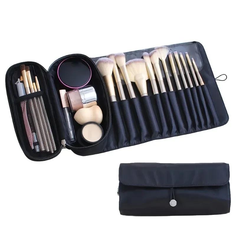 Makeup Brush Storage Bag Foldable Eyebrow Pen Tattoo Tool Portable Cosmetic Pouch