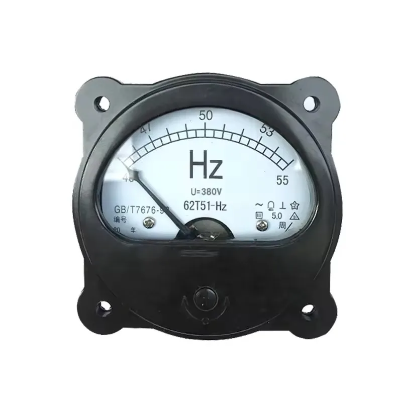 62T51-50Hz pointer AC frequency meter 45-55Hz 100V 220V 380V