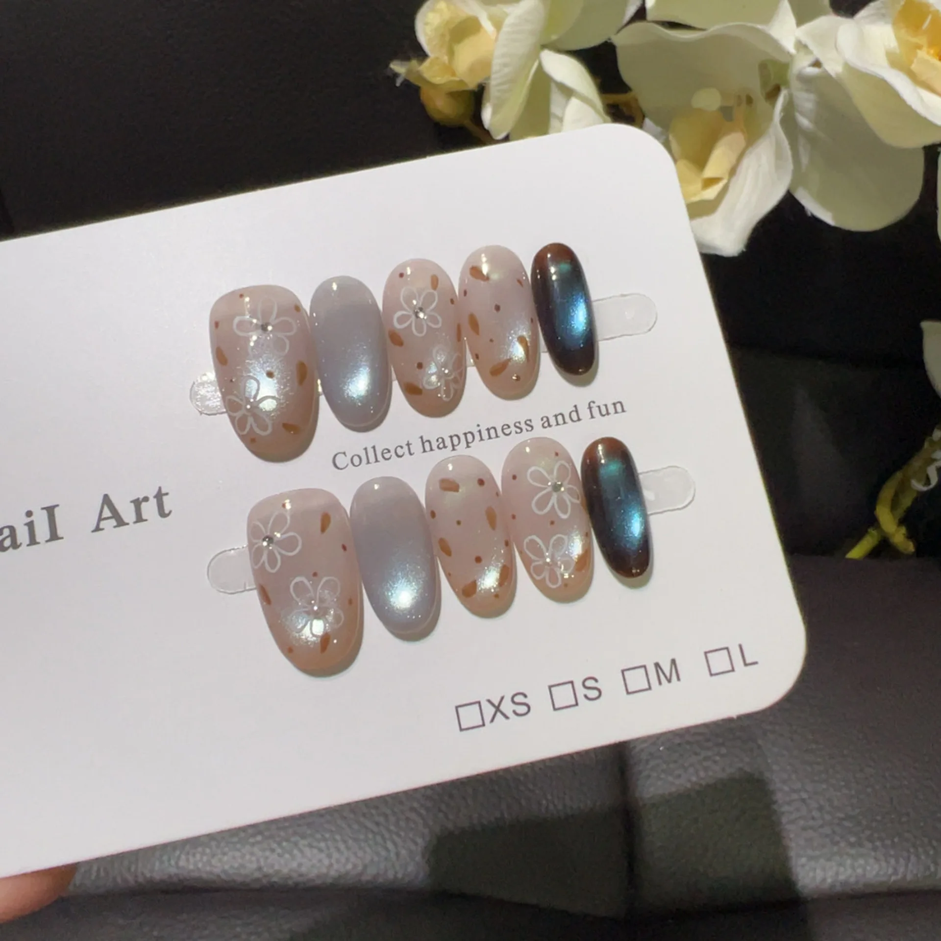 10 Stück handgefertigte, kurze – Nail Art Full Cat Eye Bewertung und Preis