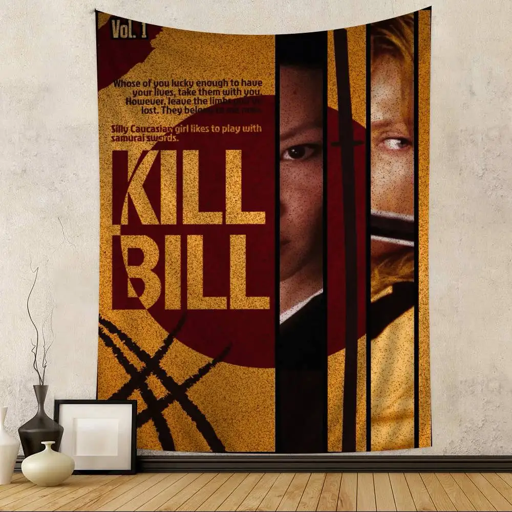Classic Hot Movie Kill Bill Colorful Tapestry Wall Hanging Bohemian Wall Tapestries Mandala Wall Art Decor